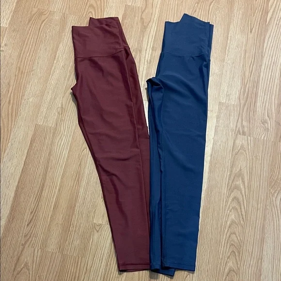 Aerie Blue and Burgundy Leggings Duo - Picture 2 of 2
